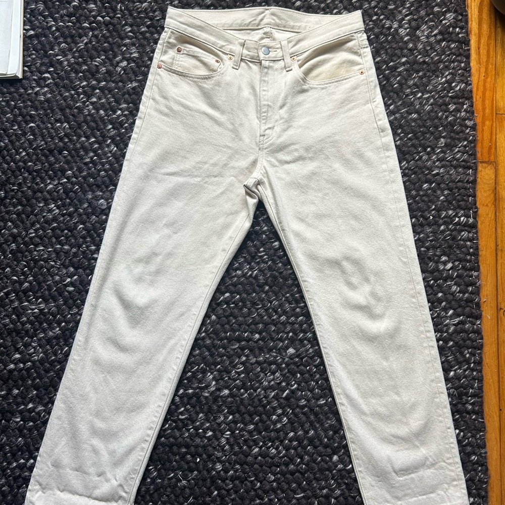 Muji - Men's Ecru Jeans size 31 regular fit
